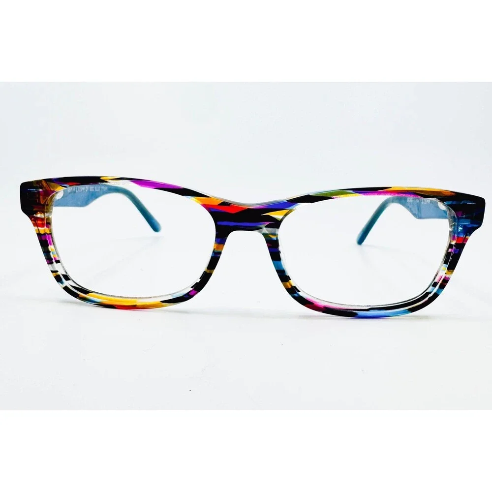 BCBGeneration Eyeglasses Womens Blue Stripe CV 0002 Full Rim 50-16-135